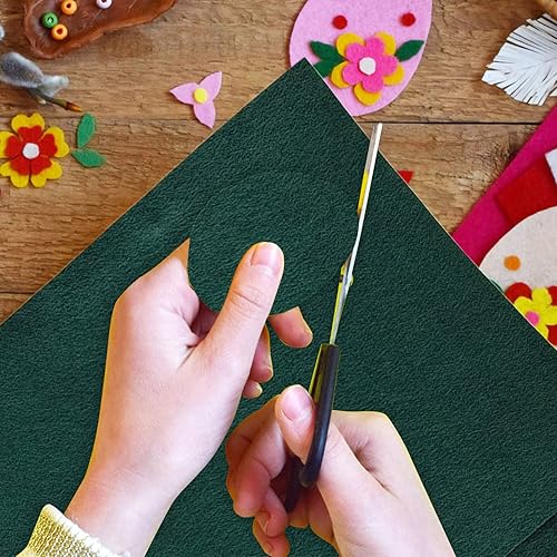 Jtnohx Filzstoff, Weiche Farbig Filz zum Basteln, 1,4mm dick Bastelfilz, 20x30cm Filzplatten für Heimwerker und Nähprojekte (Weiß) - Kaedas