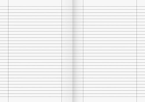 Brunnen 104492511 Schulheft (A4, 16 Blatt, liniert, mit Rand, Lineatur 25) 10 Stück - Kaedas