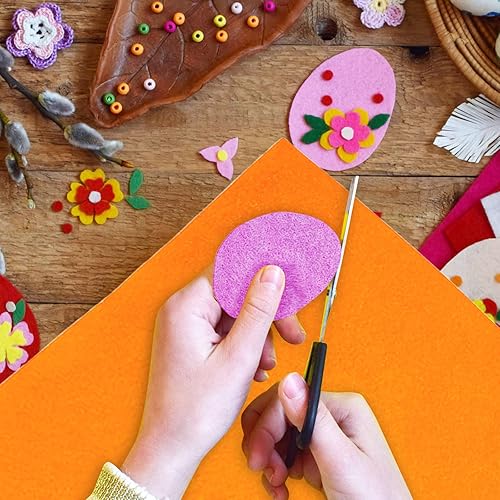 Jtnohx Filzstoff, Weiche Farbig Filz zum Basteln, 1,4mm dick Bastelfilz, 20x30cm Filzplatten für Heimwerker und Nähprojekte (Weiß) - Kaedas