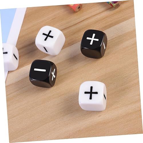 VICASKY 36 STK Großes Würfelspielzeug Sechsseitige Würfel Runde Eckwürfel Spielbrettwürfel Minus-pluszeichen-würfel Acryl Spielzeug Würfelspielzeug Für Kinder - Kaedas