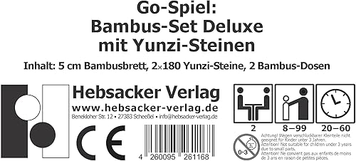 Hebsacker Verlag - Go-Set Bambus Deluxe (mit Yunzi-Steinen) - Kaedas