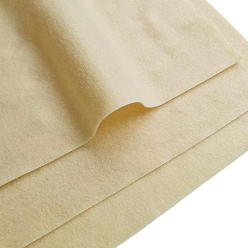 Jtnohx Filzstoff, Weiche Farbig Filz zum Basteln, 1,4mm dick Bastelfilz, 20x30cm Filzplatten für Heimwerker und Nähprojekte (Weiß) - Kaedas