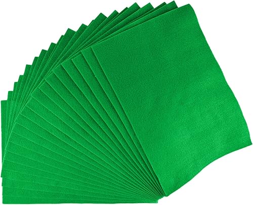 Jtnohx Filzstoff, Weiche Farbig Filz zum Basteln, 1,4mm dick Bastelfilz, 20x30cm Filzplatten für Heimwerker und Nähprojekte (Weiß) - Kaedas