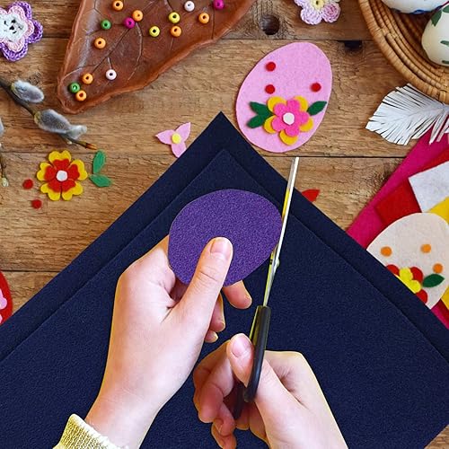 Jtnohx Filzstoff, Weiche Farbig Filz zum Basteln, 1,4mm dick Bastelfilz, 20x30cm Filzplatten für Heimwerker und Nähprojekte (Weiß) - Kaedas