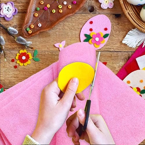 Jtnohx Filzstoff, Weiche Farbig Filz zum Basteln, 1,4mm dick Bastelfilz, 20x30cm Filzplatten für Heimwerker und Nähprojekte (Weiß) - Kaedas