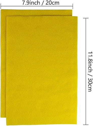 Jtnohx Filzstoff, Weiche Farbig Filz zum Basteln, 1,4mm dick Bastelfilz, 20x30cm Filzplatten für Heimwerker und Nähprojekte (Weiß) - Kaedas