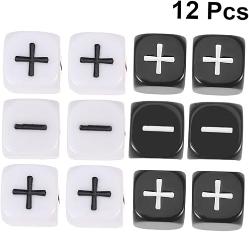 VICASKY 36 STK Großes Würfelspielzeug Sechsseitige Würfel Runde Eckwürfel Spielbrettwürfel Minus-pluszeichen-würfel Acryl Spielzeug Würfelspielzeug Für Kinder - Kaedas