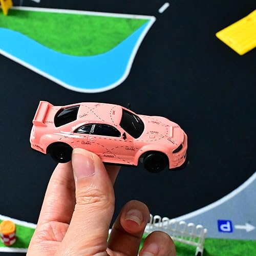 LDARC Mini RC Crawler 1:43 4WD All Terrain RC Rock Truck Ideal Für Raupenfahrzeug-Enthusiasten 2.4Ghz Maßstab Ferngesteuertes Auto Modell Kommt Mit DIY Weißer Karosserie (Wüstengelb) - Kaedas