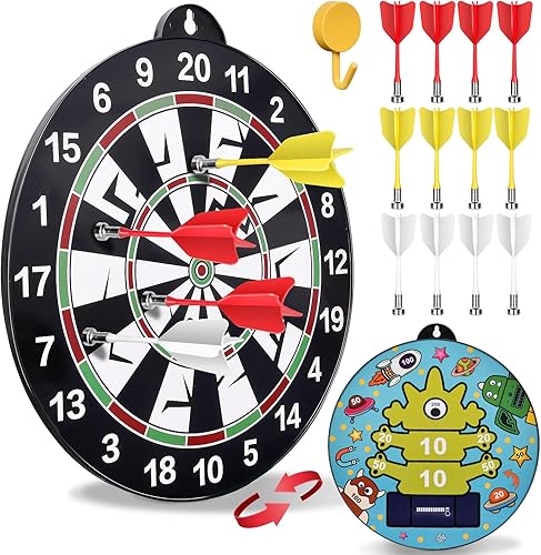 Flintronic Dartscheibe Magnetisch, Magnetisch Sichere Dartscheibe mit 14 Dartpfeilen, Dartscheibe Junge Spielzeug Geschenk für Drinnen und Draußen Party Spiel,für Kinder und Erwachsene - Kaedas