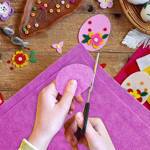 Jtnohx Filzstoff, Weiche Farbig Filz zum Basteln, 1,4mm dick Bastelfilz, 20x30cm Filzplatten für Heimwerker und Nähprojekte (Weiß) - Kaedas