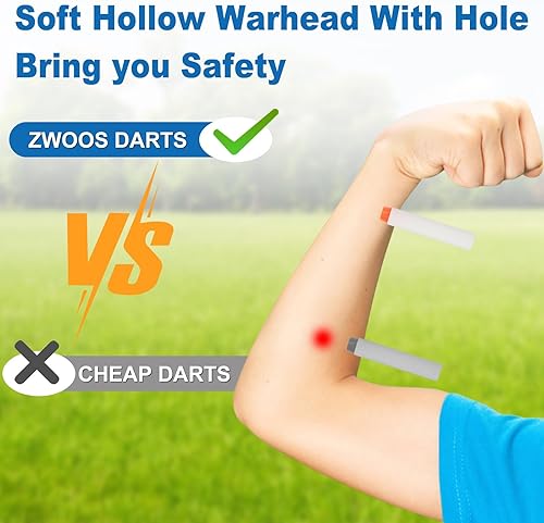 ZWOOS Darts Pfeile für Nerf 7,2 cm 200 StückRefill Darts Nachfüll Bullets Schaumstoff Darts s für Nerf N-Strike Elite Series Blasters Spielzeugpistole - Kaedas