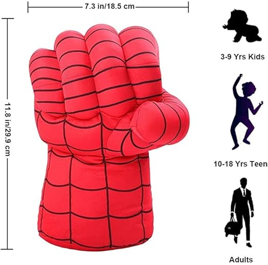 JNKODNB Superhelden Kinderspielzeug, Fausthandschuhe, Boxhandschuhe, Hände, weiche Plüschfäuste, Cosplay für Jungen, Geschenk zu Weihnachten, Halloween und Geburtstag (Green) - Kaedas