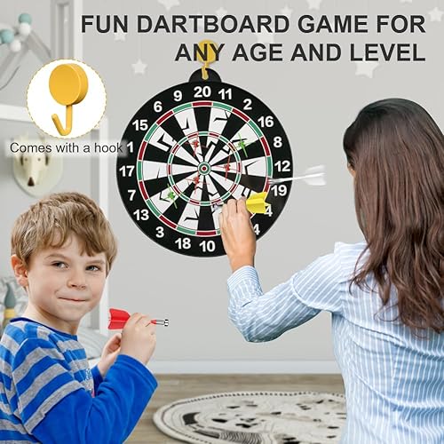Flintronic Dartscheibe Magnetisch, Magnetisch Sichere Dartscheibe mit 14 Dartpfeilen, Dartscheibe Junge Spielzeug Geschenk für Drinnen und Draußen Party Spiel,für Kinder und Erwachsene - Kaedas