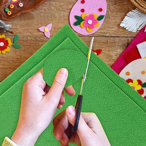 Jtnohx Filzstoff, Weiche Farbig Filz zum Basteln, 1,4mm dick Bastelfilz, 20x30cm Filzplatten für Heimwerker und Nähprojekte (Weiß) - Kaedas