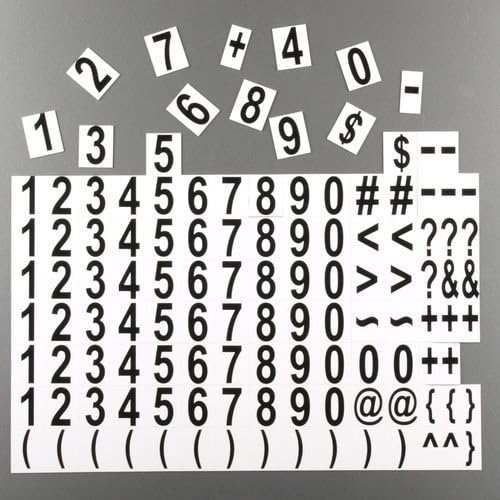 Magnetzahlen Set - 240 Zeichen (magnets4you) | große magnetische Zahlen, inkl. Sonderzeichen | für Schule, Whiteboard, Magnettafel - Kaedas