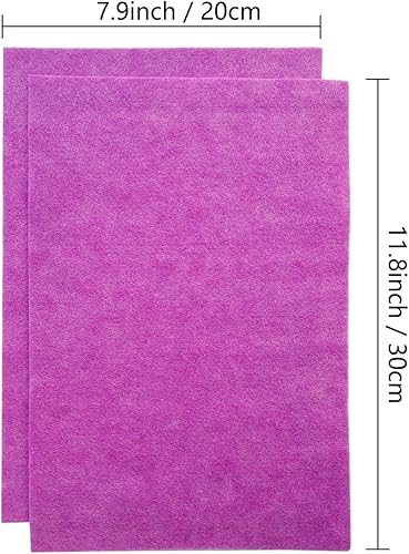 Jtnohx Filzstoff, Weiche Farbig Filz zum Basteln, 1,4mm dick Bastelfilz, 20x30cm Filzplatten für Heimwerker und Nähprojekte (Weiß) - Kaedas