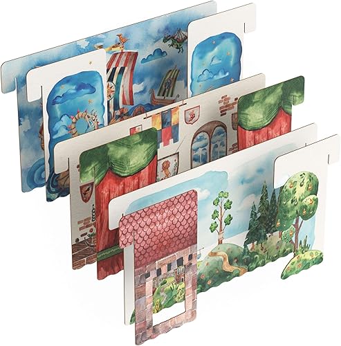 FOLDZILLA Puppentheater 0,75 x 0,70 x 1,25 m aus Pappe Theater Karton - Kasperletheater Märchen - Kaedas