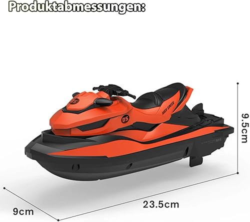 HIMOTO HSP RC ferngesteuertes Jet-Ski, Renn-Boot, Speedboot für Einsteiger und Fortgeschrittene, inklusive 2.4GHz Fernsteuerung, Akku und Ladekabel, Komplett-Set - Kaedas