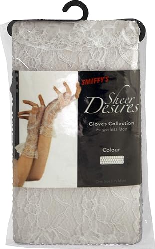 Smiffys 80er Fingerlose kurze Spitzenhandschuhe - Kaedas