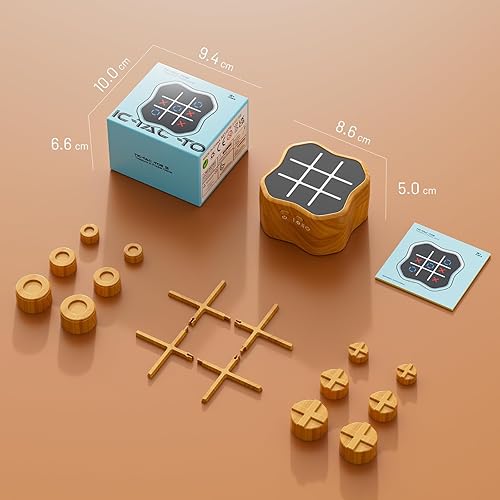Hot Bee 4-in-1 Elektronisches Tic Tac Toe Spiel für Kinder ab 8 Jahren, Big Eat Small Game, 4 Spielmodi, Elektrisches Tic Tac Toe für Zuhause, Reisen und Partys, Geschenk für Junge 8 9 10 11 12 Jahre - Kaedas