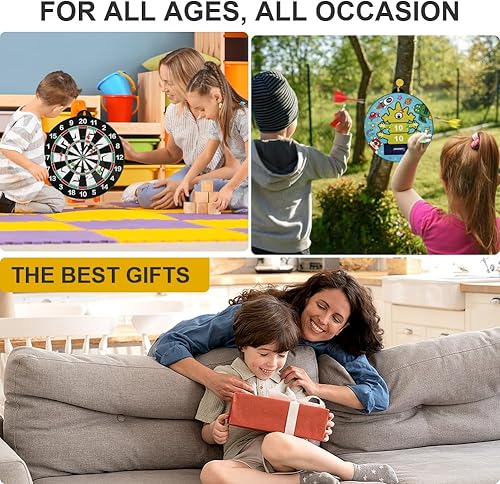Flintronic Dartscheibe Magnetisch, Magnetisch Sichere Dartscheibe mit 14 Dartpfeilen, Dartscheibe Junge Spielzeug Geschenk für Drinnen und Draußen Party Spiel,für Kinder und Erwachsene - Kaedas