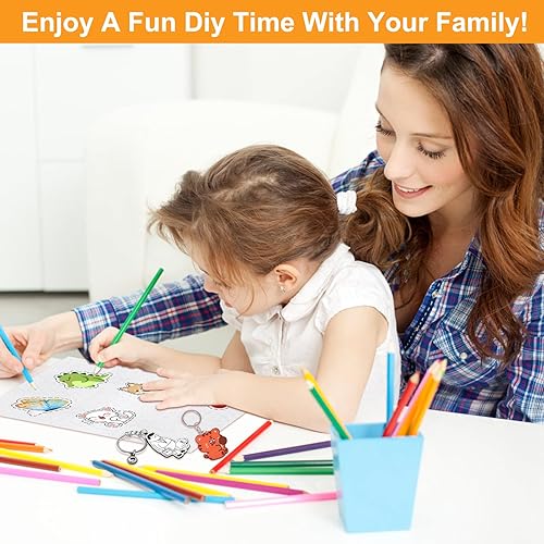 148 Stück Schrumpffolien Set,Schrumpffolie Set Schlüsselanhänger 15 Blätter 20 x14.5 cm Schrumpffolie Zum Basteln, Locher,Ohrhaken,Schlüsselanhänger,Verschluss, für Kinder Kreativer DIY-Bastelarbeiten - Kaedas