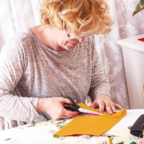 Jtnohx Filzstoff, Weiche Farbig Filz zum Basteln, 1,4mm dick Bastelfilz, 20x30cm Filzplatten für Heimwerker und Nähprojekte (Weiß) - Kaedas