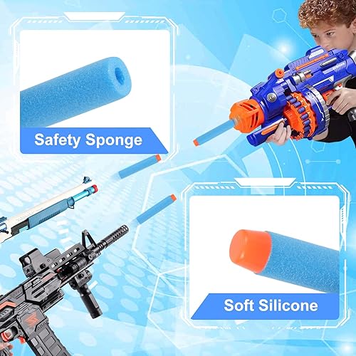 ZWOOS Darts Pfeile für Nerf 7,2 cm 200 StückRefill Darts Nachfüll Bullets Schaumstoff Darts s für Nerf N-Strike Elite Series Blasters Spielzeugpistole - Kaedas