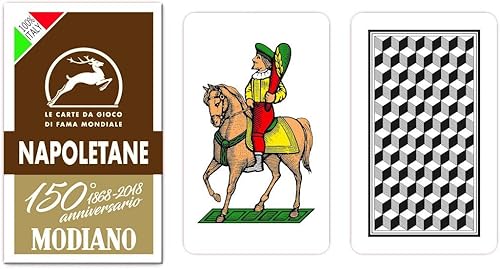 Modiano - Spielkarten zum 150. Jahrestag, Farbe Napoletane Braun, 300082 - Kaedas