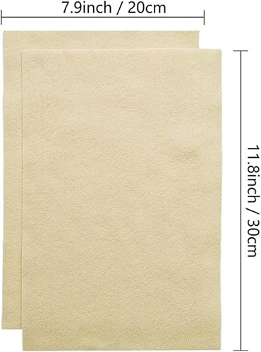 Jtnohx Filzstoff, Weiche Farbig Filz zum Basteln, 1,4mm dick Bastelfilz, 20x30cm Filzplatten für Heimwerker und Nähprojekte (Weiß) - Kaedas