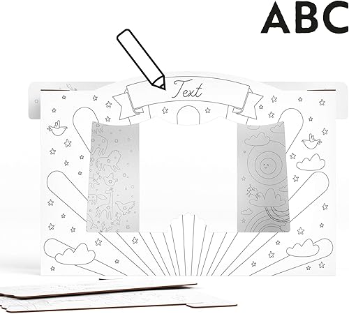 FOLDZILLA Puppentheater 0,75 x 0,70 x 1,25 m aus Pappe Theater Karton - Kasperletheater Märchen - Kaedas