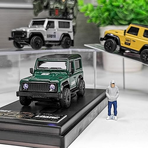LDARC Mini RC Crawler 1:43 4WD All Terrain RC Rock Truck Ideal Für Raupenfahrzeug-Enthusiasten 2.4Ghz Maßstab Ferngesteuertes Auto Modell Kommt Mit DIY Weißer Karosserie (Wüstengelb) - Kaedas