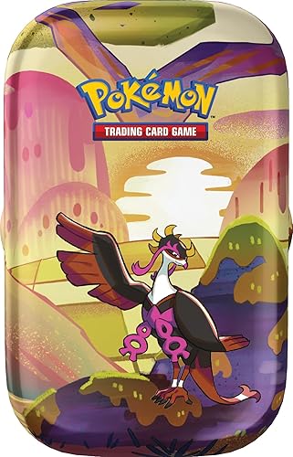 Pokémon -Sammelkartenspiel: Mini-Tin-Box Karmesin & Purpur - Nebel der Sagen - Benesaru (2 Boosterpacks & 1 Stickerbogen) - Kaedas