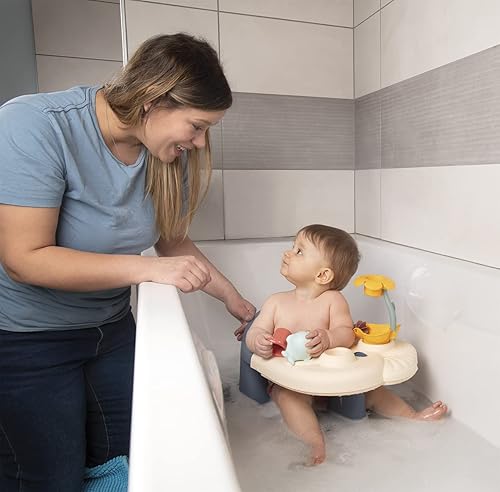 Smoby Toys - Little Smoby Baby-Badesitz ab 6 Monate - Badewannensitz mit Spieltisch inkl. Badewannenspielzeug - Sitzhilfe für Babys & Kleinkinder mit Saugnäpfen - Kaedas