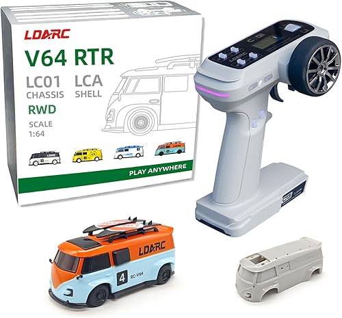 LDARC Mini RC Crawler 1:43 4WD All Terrain RC Rock Truck Ideal Für Raupenfahrzeug-Enthusiasten 2.4Ghz Maßstab Ferngesteuertes Auto Modell Kommt Mit DIY Weißer Karosserie (Wüstengelb) - Kaedas