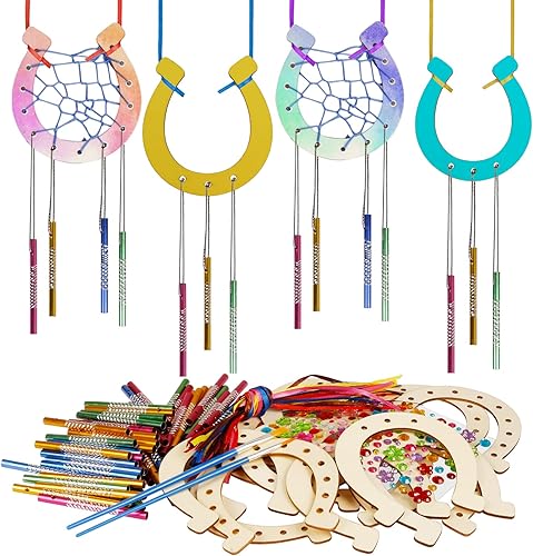 WEDNOK 8 Stück 3D Schmetterling Windspiel Bastelset Kinder Butterfly Basteln Holz Schmetterlingdeko Bastelhandwerk Klangspiele Kreativsets für Mädchen Junge Kindergeburtstag - Kaedas