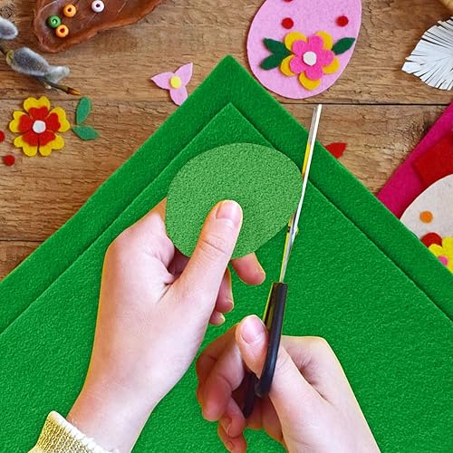 Jtnohx Filzstoff, Weiche Farbig Filz zum Basteln, 1,4mm dick Bastelfilz, 20x30cm Filzplatten für Heimwerker und Nähprojekte (Weiß) - Kaedas