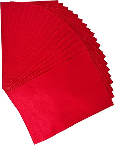 Jtnohx Filzstoff, Weiche Farbig Filz zum Basteln, 1,4mm dick Bastelfilz, 20x30cm Filzplatten für Heimwerker und Nähprojekte (Weiß) - Kaedas