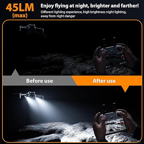STARTRC Mini 4 Pro LED Nachtnavigationslicht Suchscheinwerfer Nachtlicht Scheinwerfer für DJI Mini 4 Pro Zubehör,Nachtfüll Strobe Licht mit Halterung Halter Anti-Kollision für Dji Mini 4 Pro - Kaedas
