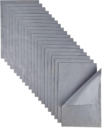 Jtnohx Filzstoff, Weiche Farbig Filz zum Basteln, 1,4mm dick Bastelfilz, 20x30cm Filzplatten für Heimwerker und Nähprojekte (Weiß) - Kaedas