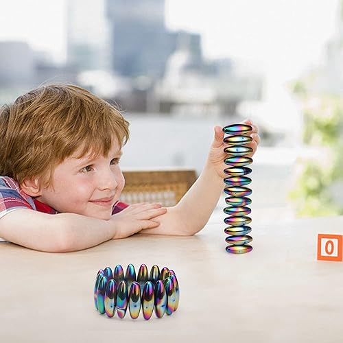 Magnetische Ringe Fidget Finger Schreibtisch Magnet Spielzeug Ring Rattleschlange Spielzeug Magische Ring Magnetkugeln Werkzeuge Stressabbau Magic Unzip Finger Spiel Finger Fidget Toy - Kaedas