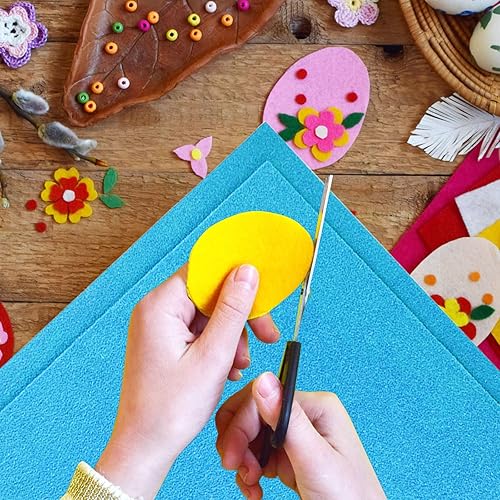 Jtnohx Filzstoff, Weiche Farbig Filz zum Basteln, 1,4mm dick Bastelfilz, 20x30cm Filzplatten für Heimwerker und Nähprojekte (Weiß) - Kaedas