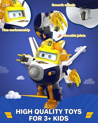 Super Wings Transforming Flugzeug Super Iron Donnie ca. 12,7 cm große mit Superbällen, Verwandelbares Spielzeug-Flugzeug und Roboterfigur für Kinder ab 3 Jahren Jungen Mädchen - Kaedas