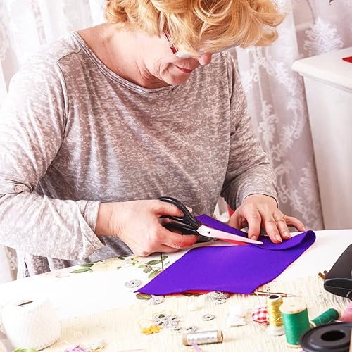 Jtnohx Filzstoff, Weiche Farbig Filz zum Basteln, 1,4mm dick Bastelfilz, 20x30cm Filzplatten für Heimwerker und Nähprojekte (Weiß) - Kaedas