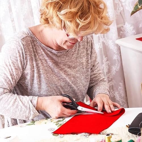 Jtnohx Filzstoff, Weiche Farbig Filz zum Basteln, 1,4mm dick Bastelfilz, 20x30cm Filzplatten für Heimwerker und Nähprojekte (Weiß) - Kaedas