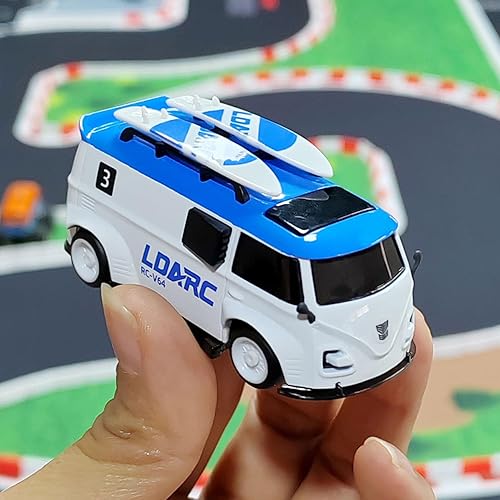 LDARC Mini RC Crawler 1:43 4WD All Terrain RC Rock Truck Ideal Für Raupenfahrzeug-Enthusiasten 2.4Ghz Maßstab Ferngesteuertes Auto Modell Kommt Mit DIY Weißer Karosserie (Wüstengelb) - Kaedas