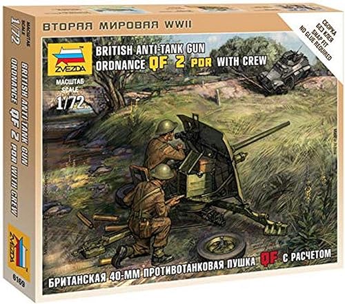 GSI Creos Zvezda – Z6169 – Modellbau – Panzer – Britische Kanone + Dienstmädchen - Kaedas