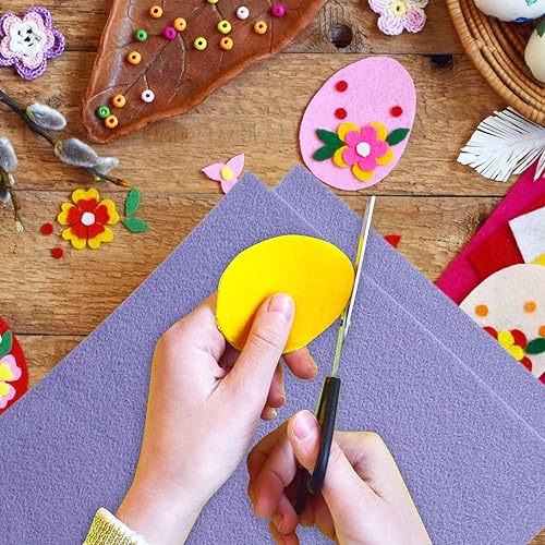 Jtnohx Filzstoff, Weiche Farbig Filz zum Basteln, 1,4mm dick Bastelfilz, 20x30cm Filzplatten für Heimwerker und Nähprojekte (Weiß) - Kaedas