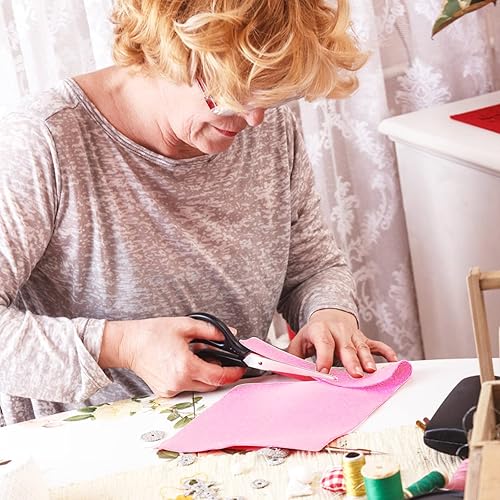 Jtnohx Filzstoff, Weiche Farbig Filz zum Basteln, 1,4mm dick Bastelfilz, 20x30cm Filzplatten für Heimwerker und Nähprojekte (Weiß) - Kaedas