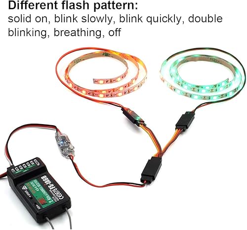 elechawk Ferngesteuerter LED-Lichtstreifen für RC Starrflügler Flying Wing Plane AR Wing Drone Modellauto Truck - Kaedas